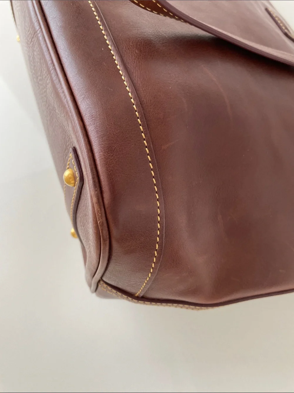 Dooney & Bourke Chestnut Brown Florentine Leather Zip-Top Large Tote - Picture 11 of 16